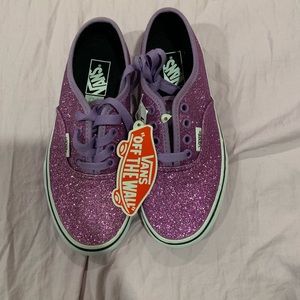 Sparkly purple vans for kids